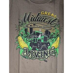 FRUIT OF THE LOOM -BROWN - GREAT MIDWEST LIVING - TSHIRT LARGE NEW